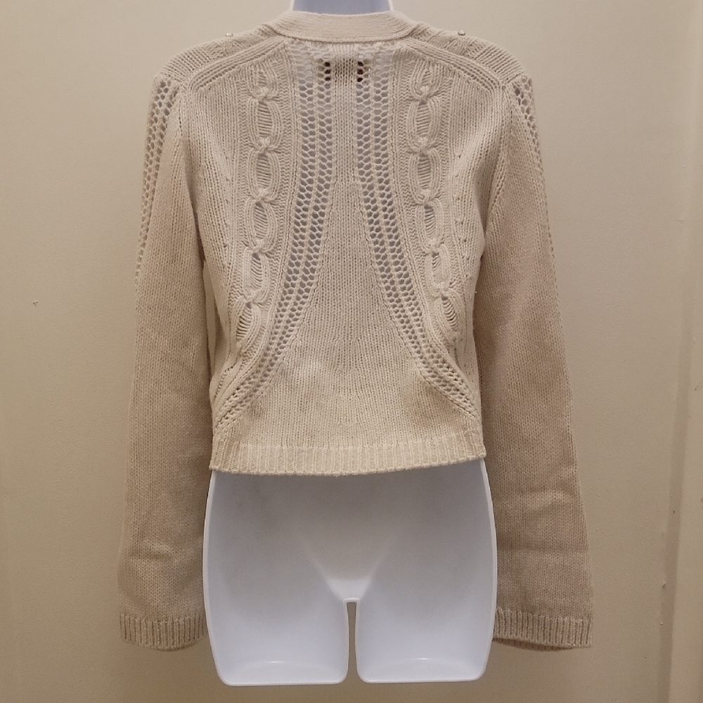 Zadig & Voltaire Beige Knit Cardigan Sweater - Picture 5 of 10